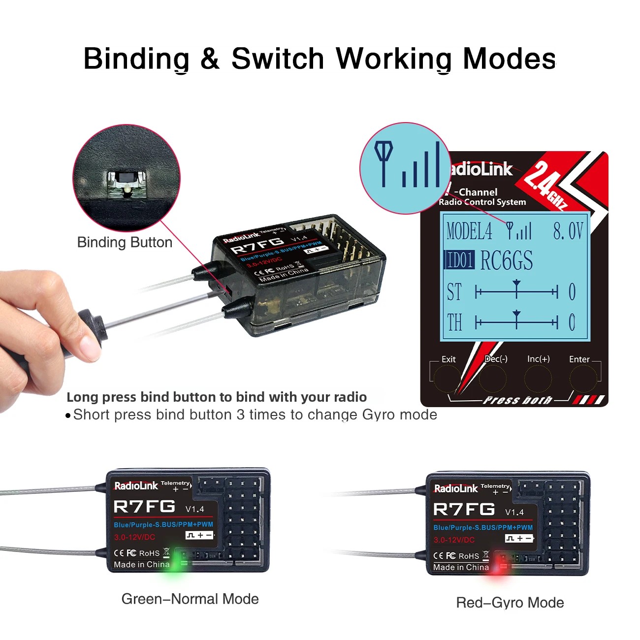 Telemetry Module Rc - راديو لينك R7FG جهاز استقبال RC