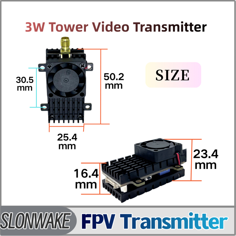 Vtx Video Transmitter - SLONWAKE 5.8G 3000mW محاكاة VTX FPV