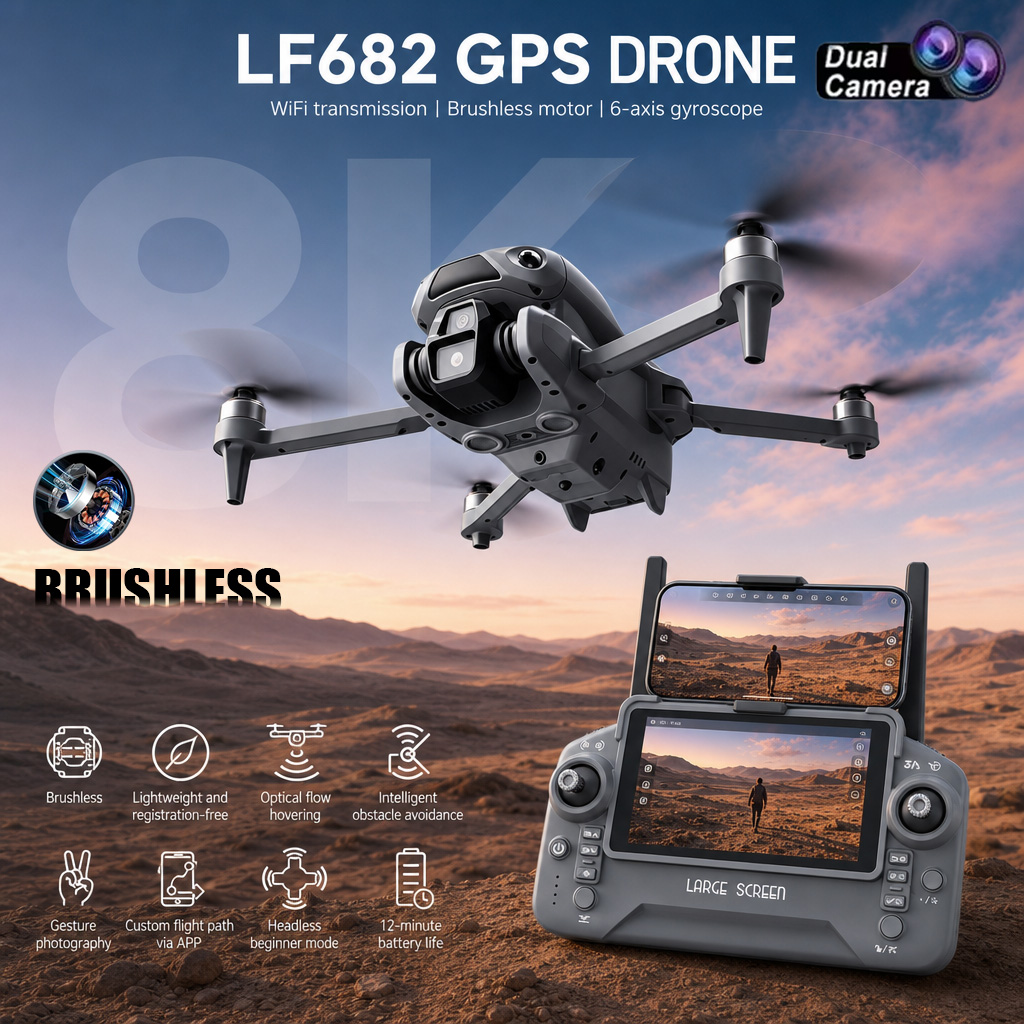 Drone Rc Harness - طائرة بدون طيار LF682 جديدة بكاميرا