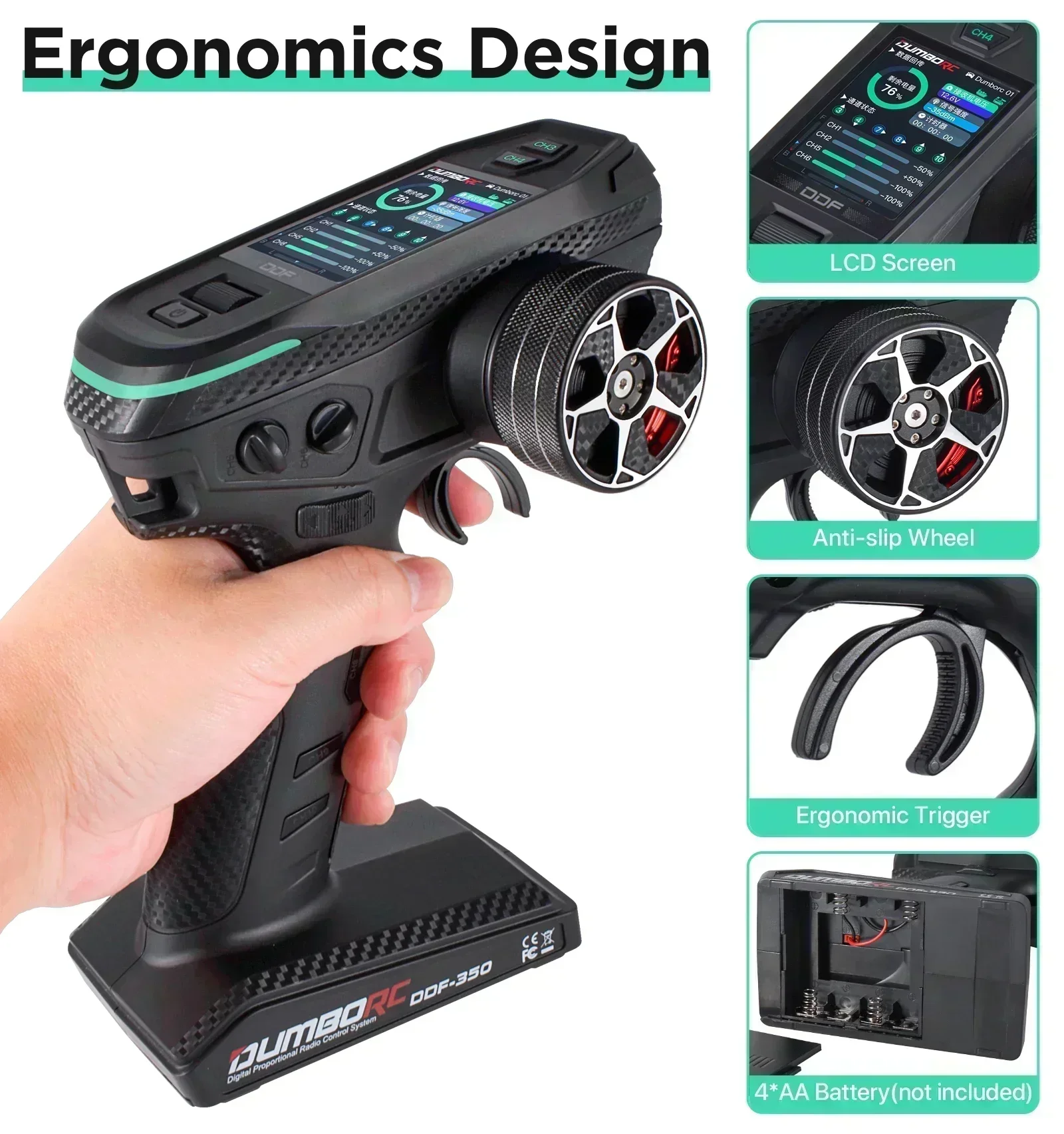 DUMBORC DDF-350 10CH RC تحكم ع - مراجعة Telemetry Module Rc وسعره
