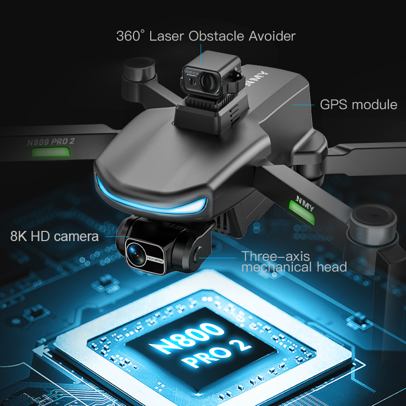 طائرة بدون طيار N800 PRO 2 مع  - مراجعة Drone Ae Rc وسعره