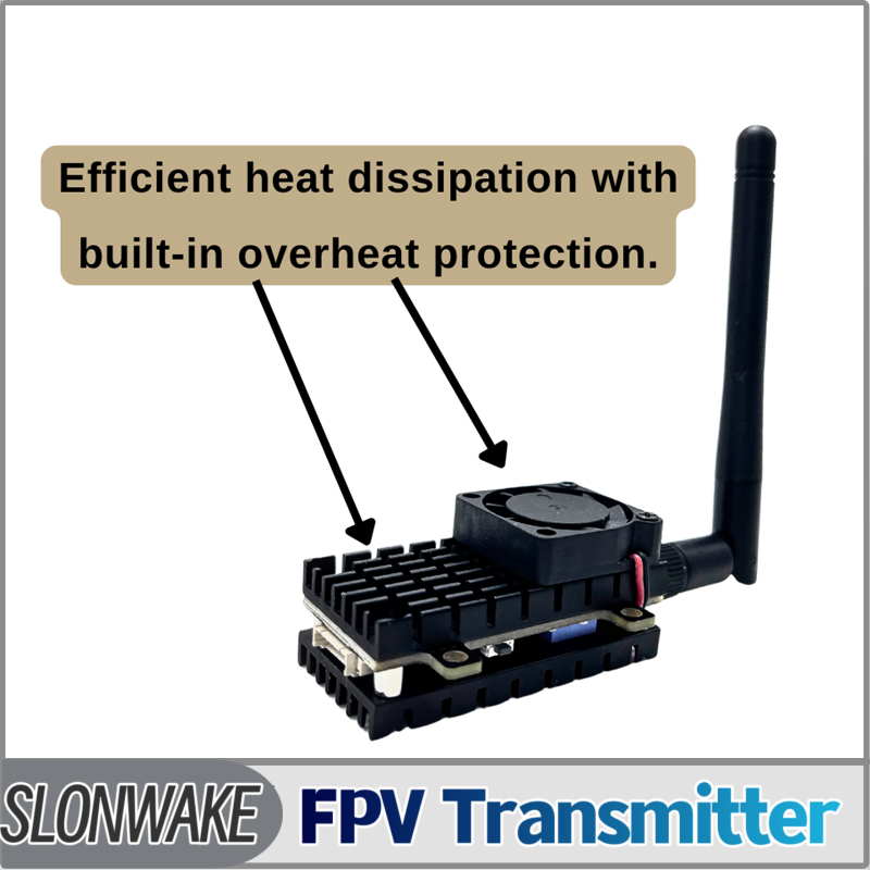 SLONWAKE 5.8G 3000mW محاكاة VT - مراجعة Vtx Video Transmitter وسعره