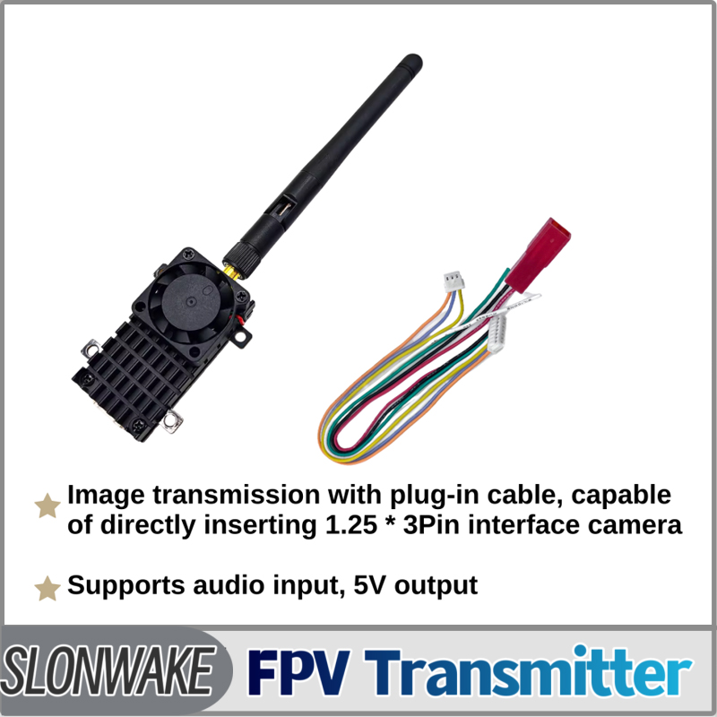SLONWAKE 5.8G 3000mW محاكاة VT - مراجعة Vtx Video Transmitter وسعره